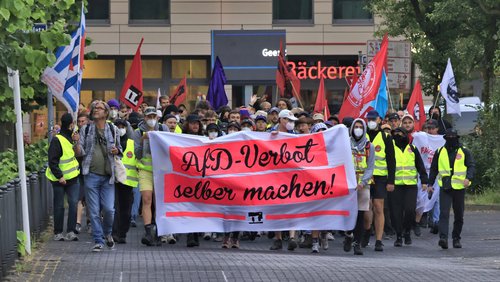 antenne antifa: Kein Neujahrsempfang für die AfD, Protest gegen AfD-Landesparteitag, Demo in Coerde