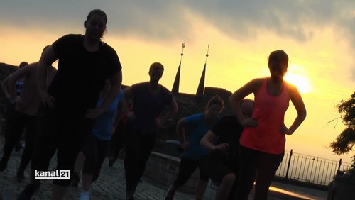 Sunrise-Training auf der Sparrenburg in Bielefeld